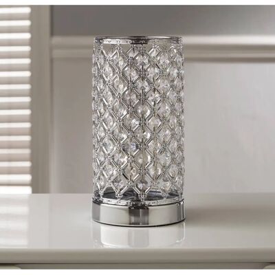 K LIVING - Mikey - Beaded Silver - Chrome Touch - Table lamp K LIVING - Mikey - Beaded Silver - Chrome Touch - Table lamp