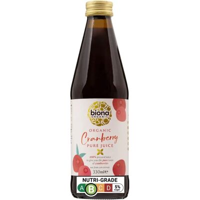 Jus de Cranberry Bio Biona - 330ml - Publicité Jus de Cranberry Bio Biona - 330ml - Publicité