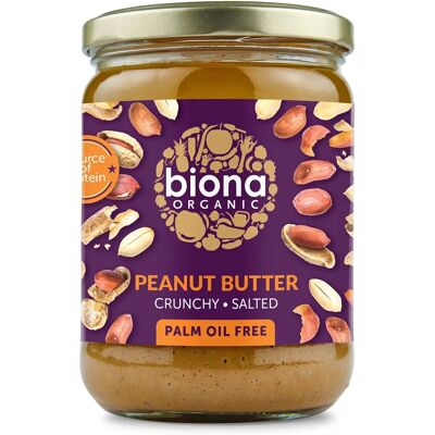 Biona Organic Crunchy Peanut Butter with Sea Salt - 500g Biona Organic Crunchy Peanut Butter with Sea Salt - 500g