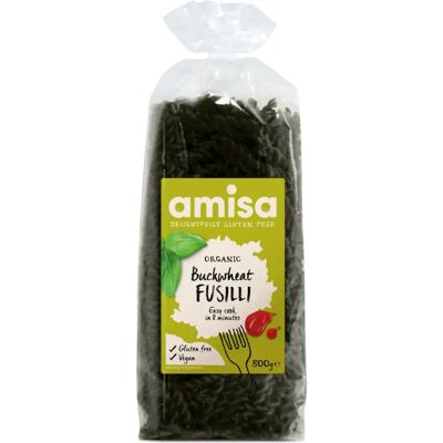 Amisa Økologisk bokhvete fusilli - 500g - Glutenfri pasta Amisa Økologisk bokhvete fusilli - 500g - Glutenfri pasta