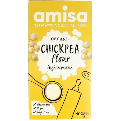 Amisa Organisk Kikertermel - 400g Glutenfri, Vegansk Amisa Organisk Kikertermel - 400g Glutenfri, Vegansk