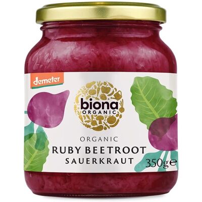 Biona Organic Rødbetsauerkraut - Økologisk, Vegan, Probiotisk, 350g Biona Organic Rødbetsauerkraut - Økologisk, Vegan, Probiotisk, 350g
