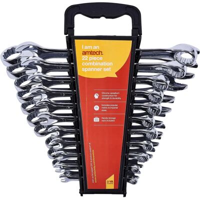Amtech - 22pc Chrome Vanadium Spanner - Spanner Set Amtech - 22pc Chrome Vanadium Spanner - Spanner Set