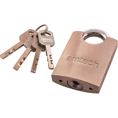 Am-Tech 50mm Steel Padlock - Hardened Shackle Heavy Duty Security 4060mm Am-Tech 50mm Steel Padlock - Hardened Shackle Heavy Duty Security 4060mm