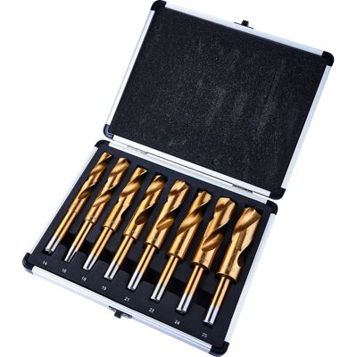 Amtech Titanium Boorset - 8 stuks, 14-25mm, Zwart Amtech Titanium Boorset - 8 stuks, 14-25mm, Zwart