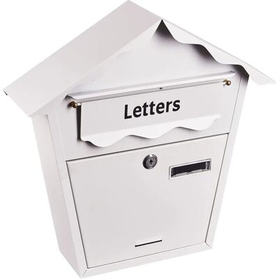 Am-Tech - Post Box - White - Waterproof - Post Box Am-Tech - Post Box - White - Waterproof - Post Box
