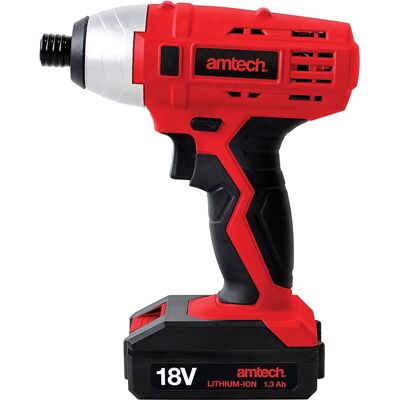 Amtech Impact Driver - 18V Lithium-ion, 100Nm, Fast Charge, Compact Amtech Impact Driver - 18V Lithium-ion, 100Nm, Fast Charge, Compact