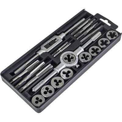 Amtech 20 Piece Assorted Metric Tap & Die Set - Thread Cutting Tool Kit for Metal Amtech 20 Piece Assorted Metric Tap & Die Set - Thread Cutting Tool Kit for Metal
