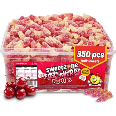 Sweetzone - Fizzy Cherry Bottles 800g - confectionery Sweetzone - Fizzy Cherry Bottles 800g - confectionery