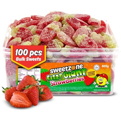 Sweetzone Giant Strawberries Halal Sweets - Sweets Sweetzone Giant Strawberries Halal Sweets - Sweets