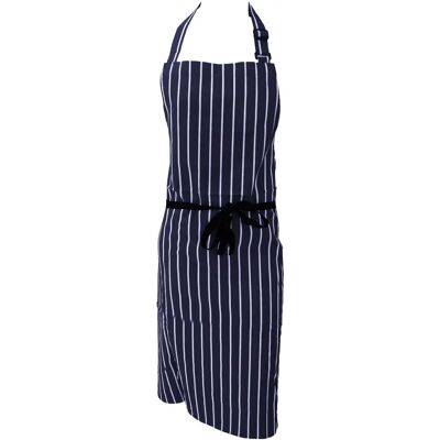 Dennys Unisex Cotton Striped Workwear Butchers Apron - Navy/White - Apron Dennys Unisex Cotton Striped Workwear Butchers Apron - Navy/White - Apron