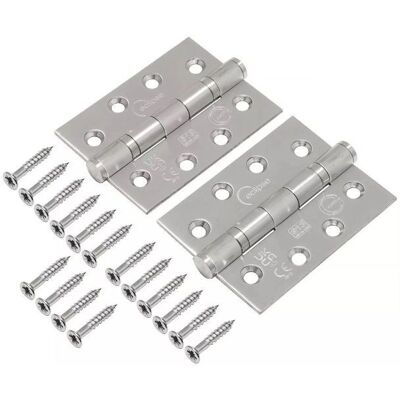 Eclipsefire G13 Satin Stainless Steel 4" Fire Rated Hinges - Hinges Eclipsefire G13 Satin Stainless Steel 4" Fire Rated Hinges - Hinges