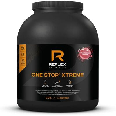 Reflex One Stop Xtreme 2030 g Jahoda - Protein prášek Reflex One Stop Xtreme 2030 g Jahoda - Protein prášek