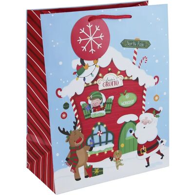 Eurowrap Grand Sac Cadeau - Santas Grotto - Sac Cadeau - Publicité Eurowrap Grand Sac Cadeau - Santas Grotto - Sac Cadeau - Publicité