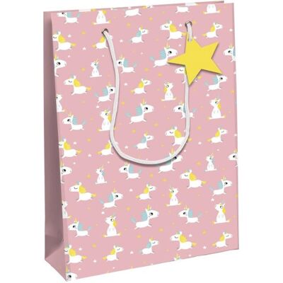 Clairefontaine - 32466-2C - Motif licorne - Sac d'emballage cadeau Clairefontaine - 32466-2C - Motif licorne - Sac d'emballage cadeau