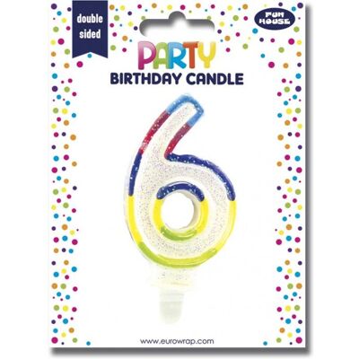 Clairefontaine - 6828-6C - White glitter - Candle Clairefontaine - 6828-6C - White glitter - Candle