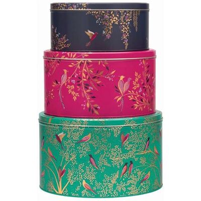 Sara Miller London Chelsea Ensemble de 3 Boîtes à Gâteaux Oiseaux - Publicité Sara Miller London Chelsea Ensemble de 3 Boîtes à Gâteaux Oiseaux - Publicité