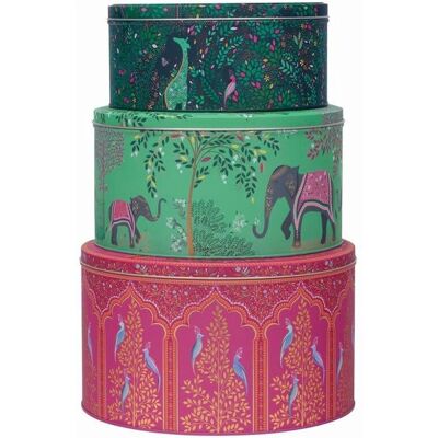Sara Miller London Set of 3 Decorative Cake Tins - Kitchen Storage Sara Miller London Set of 3 Decorative Cake Tins - Kitchen Storage