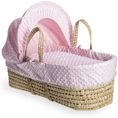 MUEMUE Baby Moses Basket - Natural Palm - Pink - Baby Moses Basket MUEMUE Baby Moses Basket - Natural Palm - Pink - Baby Moses Basket
