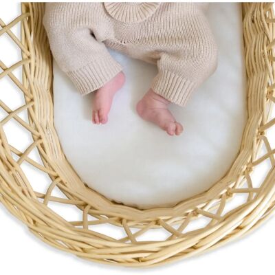 Clair de Lune Wicker Moses Basket Mattress Baby Bassinet - Baby Bassinet Clair de Lune Wicker Moses Basket Mattress Baby Bassinet - Baby Bassinet