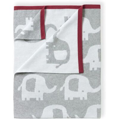 CLAIR DE LUNE - Eli Elefante - 70x90 - Crib & Stroller - Manta Reversível CLAIR DE LUNE - Eli Elefante - 70x90 - Crib & Stroller - Manta Reversível
