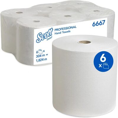 Kimberly Clark Rouleau de Serviettes en Papier Blanc - Rouleau de Serviettes - 7200 Feuilles - Publicité Kimberly Clark Rouleau de Serviettes en Papier Blanc - Rouleau de Serviettes - 7200 Feuilles - Publicité