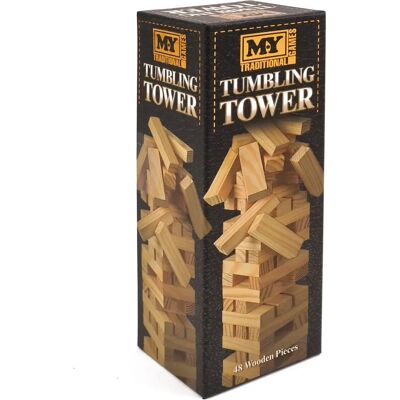 Kandy Toys Wooden Tumbling Tower 48 PCS - Game Toy Kandy Toys Wooden Tumbling Tower 48 PCS - Game Toy
