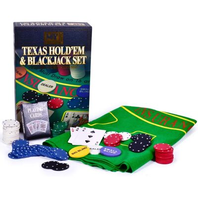 M.Y Texas Hold'Em Poker Set - 200 Chips, 2 Decks, Casino Colors M.Y Texas Hold'Em Poker Set - 200 Chips, 2 Decks, Casino Colors