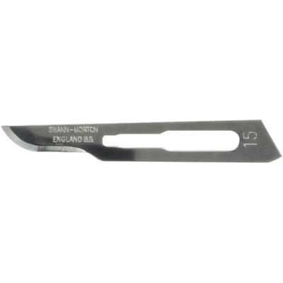Swann-Morton - N°15 - Carbon - 39 mm - Scalpelmes Swann-Morton - N°15 - Carbon - 39 mm - Scalpelmes