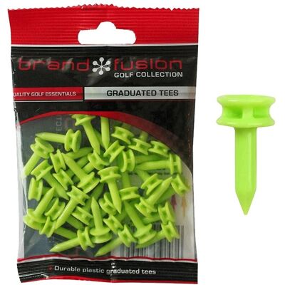 Fusion 6mm Graduated Castle Golfpegger - Lime - Golf Tee Fusion 6mm Graduated Castle Golfpegger - Lime - Golf Tee