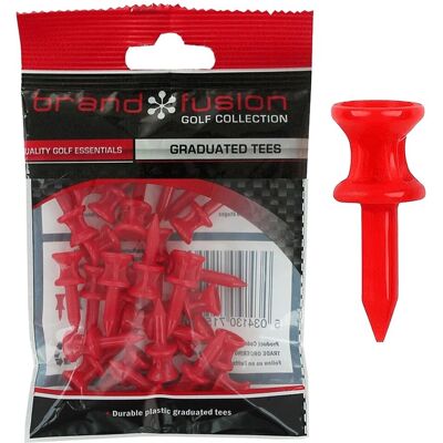 The Golfers Club Collection - Rode plastic golftee 12mm - 30 stuks The Golfers Club Collection - Rode plastic golftee 12mm - 30 stuks