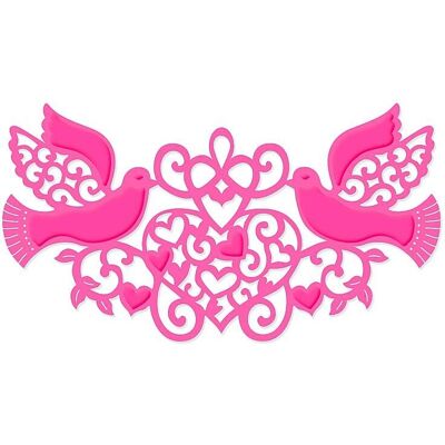 Go Craft Distribution - Doves & Hearts - 76x135 mm - die Go Craft Distribution - Doves & Hearts - 76x135 mm - die