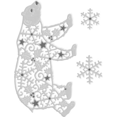 Sweet Dixie Polar Bear Snowflakes Die - Christmas Craft Sweet Dixie Polar Bear Snowflakes Die - Christmas Craft