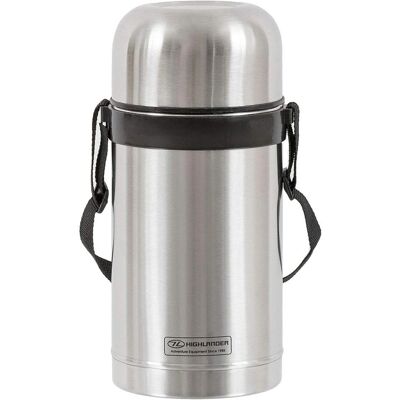 Highlander Duro Food Flasque Isotherme en Acier - 1L - Publicité Highlander Duro Food Flasque Isotherme en Acier - 1L - Publicité