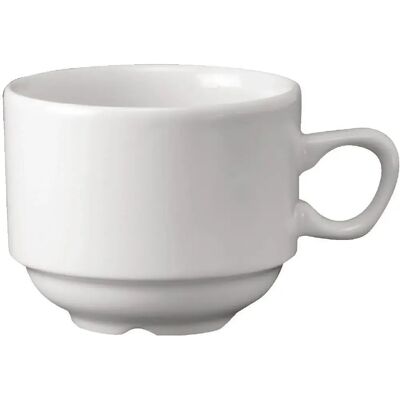 Tazze da Tè Nova Churchill Whiteware Impilabili - 210ml - Resistenti e Adatte al Microonde Tazze da Tè Nova Churchill Whiteware Impilabili - 210ml - Resistenti e Adatte al Microonde