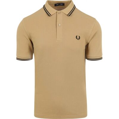 Fred Perry M3600 Twin Tipped Poloshirt - Warm Stone - Größe L Fred Perry M3600 Twin Tipped Poloshirt - Warm Stone - Größe L