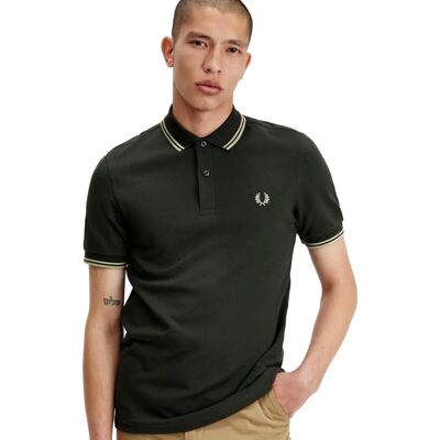 Fred Perry M3600 Slim Fit Grüne Baumwoll-Polo - Casual T-Shirt Fred Perry M3600 Slim Fit Grüne Baumwoll-Polo - Casual T-Shirt