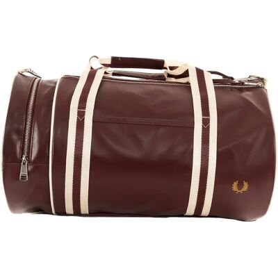 Fred Perry Classic Barrel Bag - (L7255-R82) oxblood/ecru Fred Perry Classic Barrel Bag - (L7255-R82) oxblood/ecru
