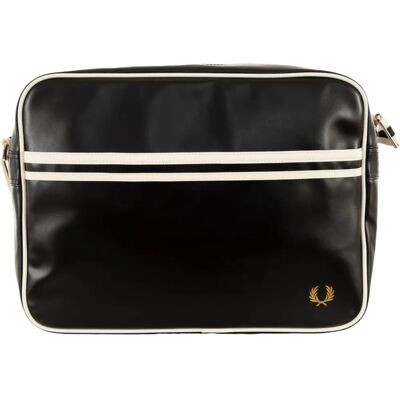 Fred Perry Bolso de Hombro Clásico Negro y Ecru Fred Perry Bolso de Hombro Clásico Negro y Ecru