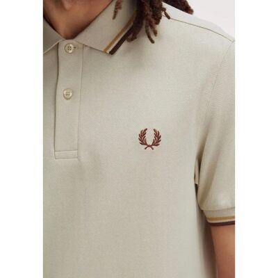 Fred Perry Polo Shirt (M3600) - M3600 havregryn / honningkage / whisky brun Fred Perry Polo Shirt (M3600) - M3600 havregryn / honningkage / whisky brun