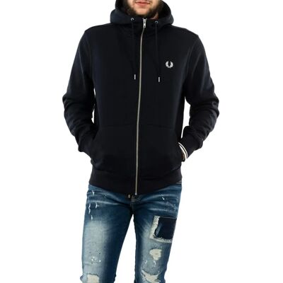 Fred Perry Hanorac cu Glugă Zip Through (J7536) - Jachetă cu Fermuar (J7536-795) bleumarin Fred Perry Hanorac cu Glugă Zip Through (J7536) - Jachetă cu Fermuar (J7536-795) bleumarin