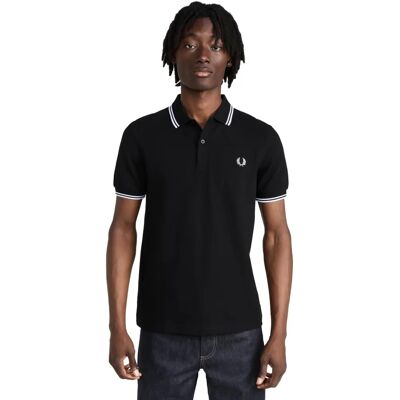 Fred Perry Polo Shirt (M3600) - M3600 schwarz/weiß/weiß Fred Perry Polo Shirt (M3600) - M3600 schwarz/weiß/weiß