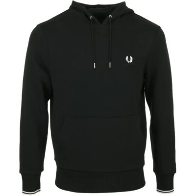 Fred Perry Tipped Sweat à Capuche (M2643) - noir - Publicité Fred Perry Tipped Sweat à Capuche (M2643) - noir - Publicité
