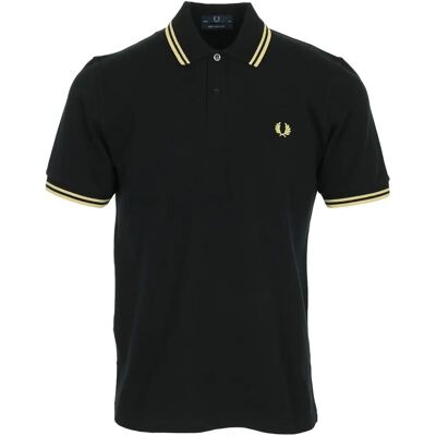 Fred Perry Twin Tipped Polo Shirt - Negro - M12-157 - Camiseta Polo Fred Perry Twin Tipped Polo Shirt - Negro - M12-157 - Camiseta Polo