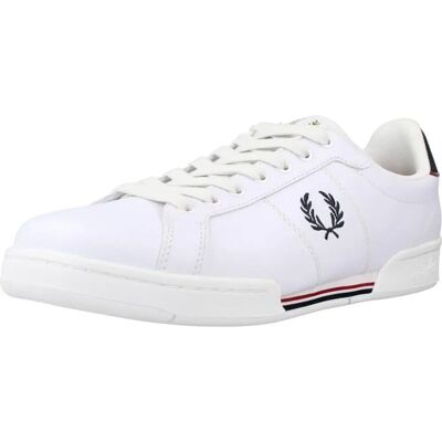 Fred Perry B722 Lederschuhe - Weiß/Navy - Casual Fred Perry B722 Lederschuhe - Weiß/Navy - Casual