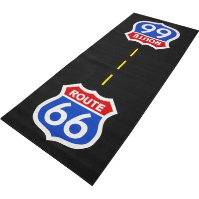 Tapis de Garage BikeTek Route 66 - Imperméable Antidérapant 250x100cm - Publicité Tapis de Garage BikeTek Route 66 - Imperméable Antidérapant 250x100cm - Publicité