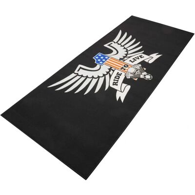 Tapis de Garage Personnalisé Biketek Moto Ride To Live Noir - 250 x 100cm - Publicité Tapis de Garage Personnalisé Biketek Moto Ride To Live Noir - 250 x 100cm - Publicité