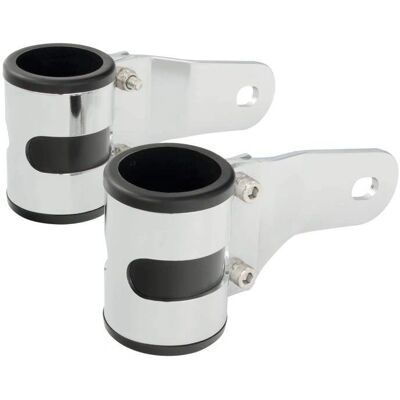 Bike It - Support de phare universel - Ø41-43mm - Chrome - Support de phare - Publicité Bike It - Support de phare universel - Ø41-43mm - Chrome - Support de phare - Publicité