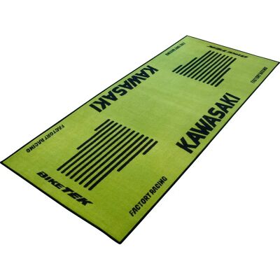 Tapis Garage Biketek Kawasaki Série 3 - Atelier & Bureau - 190x80cm - Publicité Tapis Garage Biketek Kawasaki Série 3 - Atelier & Bureau - 190x80cm - Publicité
