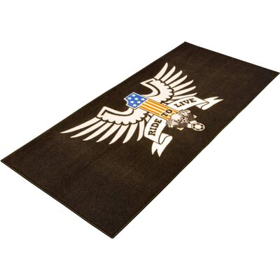 Biketek Series 3 Garage Mat - American Eagle - Ride to Live - 190x80cm Biketek Series 3 Garage Mat - American Eagle - Ride to Live - 190x80cm